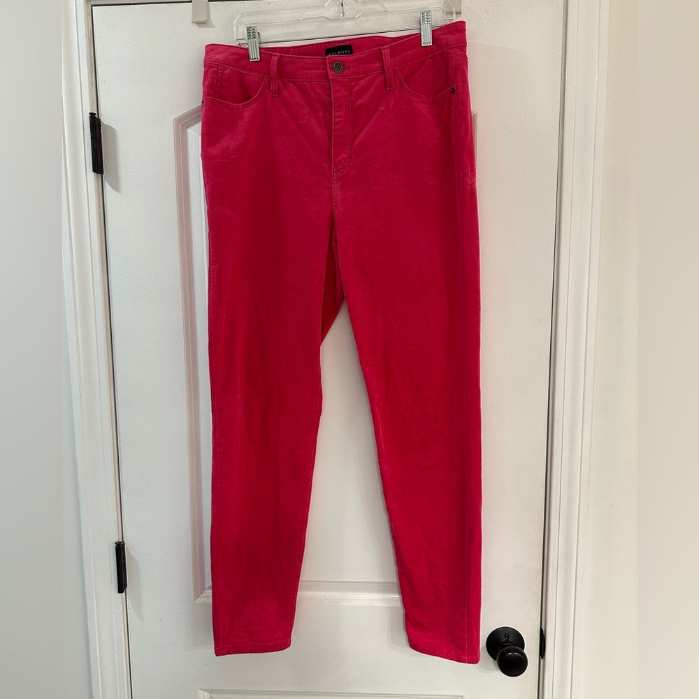 EUC Talbots Pink High Rise Skinny Corduroy Jeggings